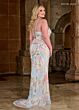 Rachel Allan 70002 Scallop Scoop Neck High Slit Dress