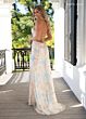 Rachel Allan 70002 Scallop Scoop Neck High Slit Dress