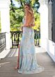 Rachel Allan 70002 Scallop Scoop Neck High Slit Dress