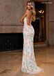 Rachel Allan 70002 Scallop Scoop Neck High Slit Dress