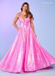 Rachel Allan 70130 Strappy Back A-Line Side Pocket Dress