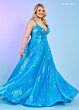 Rachel Allan 70130 Strappy Back A-Line Side Pocket Dress