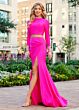 Rachel Allan 70138 2-Piece Beaded High Neck Dress