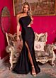 Rachel Allan 70153 One-Shoulder Side Cutout Dress
