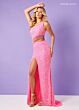 Rachel Allan 70186 Asymmetric Neck Side Cutaway Dress