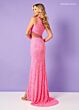 Rachel Allan 70186 Asymmetric Neck Side Cutaway Dress