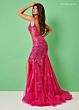 Rachel Allan 70275 Spaghetti Strap Illusion Side Dress