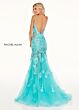 Rachel Allan 70275 Spaghetti Strap Illusion Side Dress