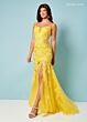 Rachel Allan 70275 Spaghetti Strap Illusion Side Dress