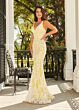 Rachel Allan 70277 Strappy Back Slim-Flare Dress