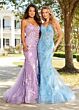 Rachel Allan 70278 V-Neck Spaghetti Strap Dress