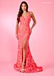 Rachel Allan 70279 Lace-Up Open Back Sequin Dress
