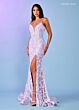 Rachel Allan 70279 Lace-Up Open Back Sequin Dress