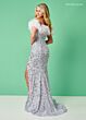 Rachel Allan 70280 Off-The-Shoulder Neck Feather Dress