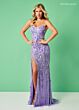 Rachel Allan 70281 Scoop Neck Lace-Up Open Back Dress