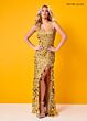 Rachel Allan 70286 Beaded Fringe Scoop Neck Dress