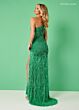 Rachel Allan 70287 One-Shoulder Feather Skirt Dress