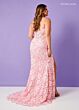 Rachel Allan 70288 Floral Applique Illusion Corset Bodice Dress