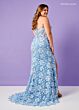 Rachel Allan 70288 Floral Applique Illusion Corset Bodice Dress