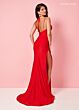 Rachel Allan 70289 Tassel-Tie Back Ruched Dress