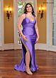 Rachel Allan 70289 Tassel-Tie Back Ruched Dress