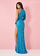 Rachel Allan 70291 One-Shoulder Long Sleeve Dress