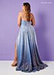 Rachel Allan 70292 Scoop Neck A-Line Dress