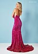 Rachel Allan 70293 Strapless Ombre Velvet Sequin Dress