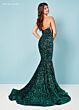 Rachel Allan 70293 Strapless Ombre Velvet Sequin Dress