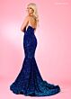 Rachel Allan 70293 Strapless Ombre Velvet Sequin Dress