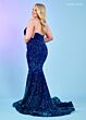 Rachel Allan 70293 Strapless Ombre Velvet Sequin Dress