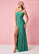 Rachel Allan 70294 Cutout Sleeve High Slit Dress