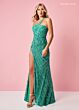 Rachel Allan 70294 Cutout Sleeve High Slit Dress