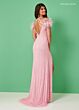 Rachel Allan 70295 Off-The-Shoulder Feather Strap Halter Neck Dress
