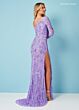 Rachel Allan 70301 One-Shoulder Long Sleeve Column Dress