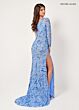 Rachel Allan 70301 One-Shoulder Long Sleeve Column Dress