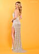 Rachel Allan 70304 Halter Neck Beaded Fringe Dress