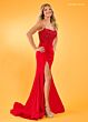 Rachel Allan 70305 Strapless Scoop Neck Ruched Skirt Dress