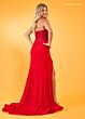 Rachel Allan 70305 Strapless Scoop Neck Ruched Skirt Dress