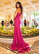 Rachel Allan 70305 Strapless Scoop Neck Ruched Skirt Dress