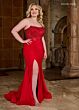 Rachel Allan 70305 Strapless Scoop Neck Ruched Skirt Dress