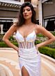 Rachel Allan 70307 Beaded Spaghetti Strap Drape Skirt Dress