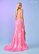 Rachel Allan 70307 Beaded Spaghetti Strap Drape Skirt Dress
