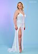 Rachel Allan 70307 Beaded Spaghetti Strap Drape Skirt Dress