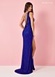 Rachel Allan 70311 Asymmetric Neck Illusion Back Dress