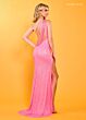 Rachel Allan 70311 Asymmetric Neck Illusion Back Dress