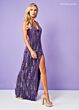 Rachel Allan 70312 Beaded Cutout Back Halter Neck Dress