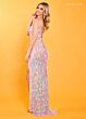 Rachel Allan 70317 Spaghetti Strap Fringe Skirt Dress