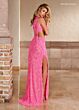 Rachel Allan 70318 Asymmetric Neck Side Cutout Dress