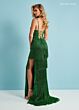 Rachel Allan 70322 Beaded Fringe Sweetheart Neck Dress